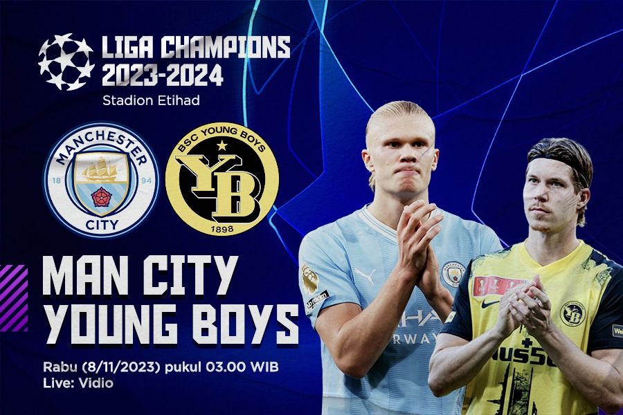 Prediksi dan Link Live Streaming Manchester City vs Young Boys di Liga Champions 2023-2024
