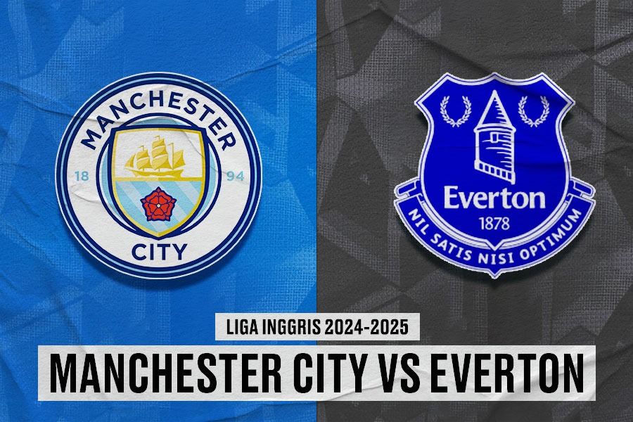 Laga Manchester City vs Everton di Liga Inggris 2024-2025. (Yusuf/Skor.id).