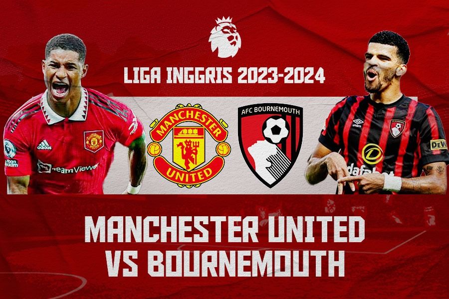 Pertandingan Manchester United vs Bournemouth di Liga Inggris, Sabtu (9/12/2023) malam WIB. (Yusuf/Skor.id).