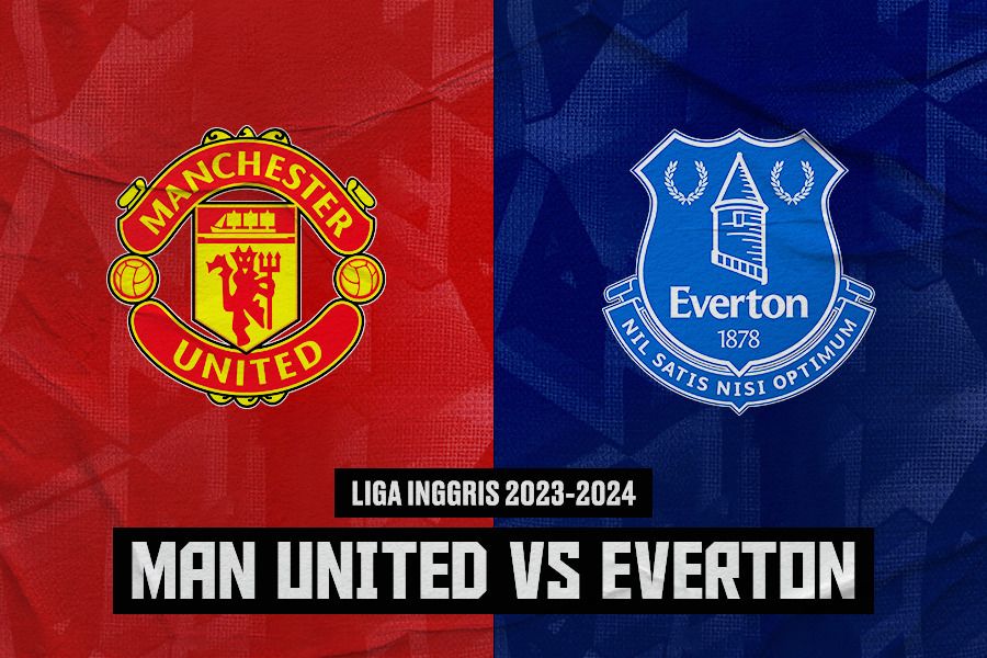 Laga Manchester United vs Everton di Liga Inggris 2023-2024. (Jovi Arnanda/Skor.id).