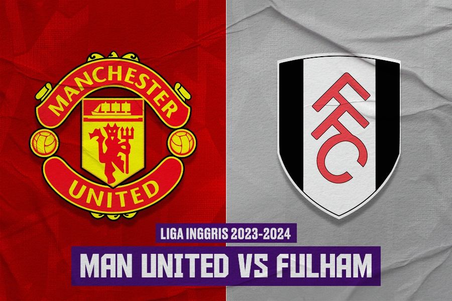 Laga Manchester United vs Fulham di Liga Inggris 2023-2024. (Dede Sopatal Mauladi/Skor.id).