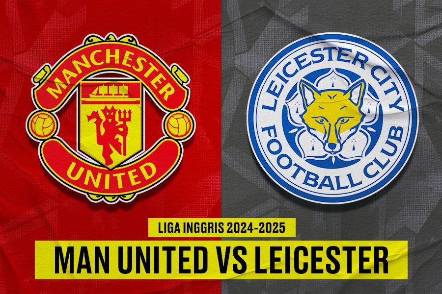 Laga Manchester United vs Leicester City di Liga Inggris 2024-2025. (Yusuf/Skor.id).