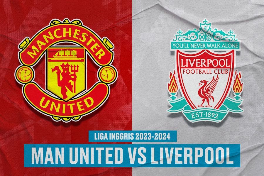 Laga Manchester United vs Liverpool di Liga Inggris 2023-2024. (Yusuf/Skor.id).
