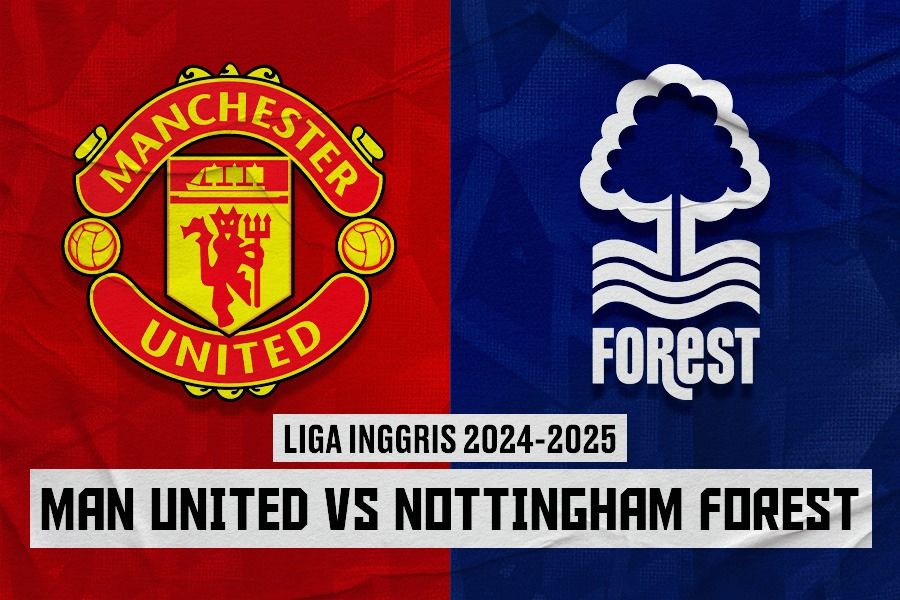 Laga Manchester United vs Nottingham Forest. (Dede Sopatal Mauladi/Skor.id).