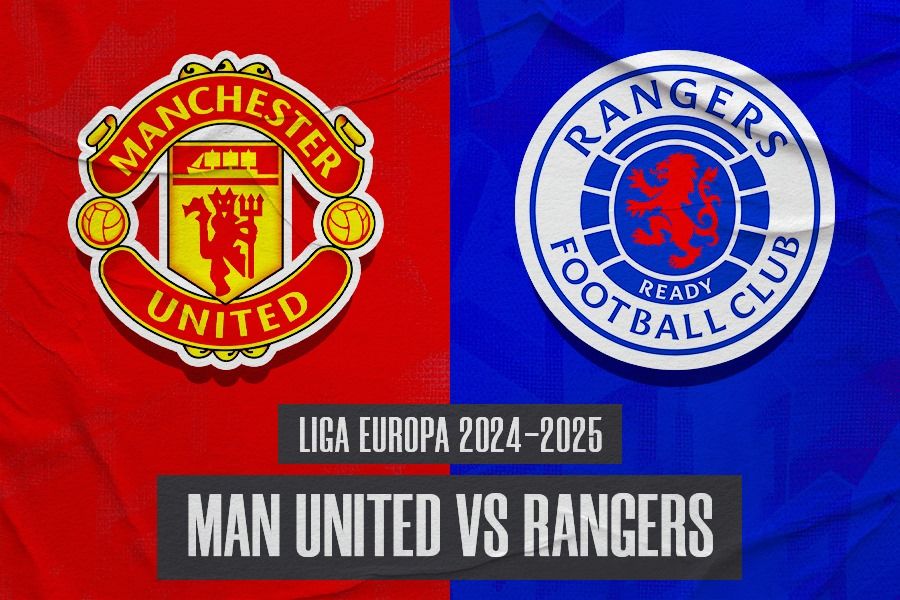 Laga Manchester United vs Rangers FC di Liga Europa 2024-2025. (Hendy Andika/Skor.id).