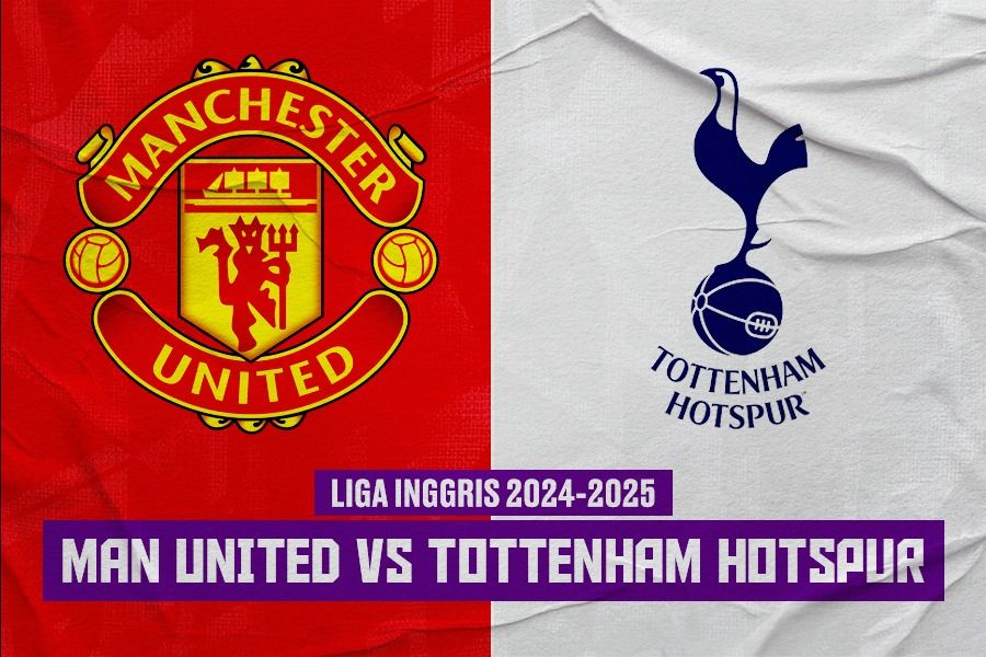 Laga Manchester United vs Tottenham Hotspur di Liga Inggris 2024-2025. (Rahmat Ari Hidayat/Skor.id).