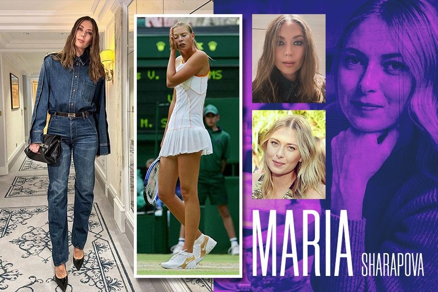 Mantan petenis cantik asal Rusia Maria Sharapova dengan penampilan terkini bandingkan saat masih aktif di lapangan. (M. Yusuf/Skor.id)
