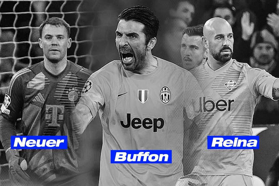 Manuel Neuer, Gianluigi Buffon, dan Pepe Reina punya rekor clean sheet mengesankan. (Grafis: Deni Sulaeman/Skor.id).