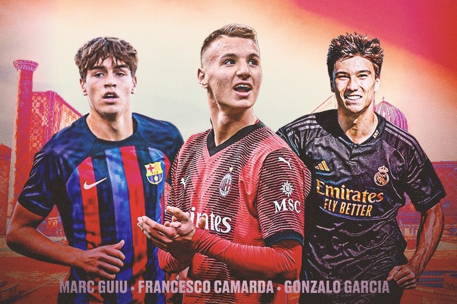 Marc Guiu (Barcelona), Francesco Camarda, Gonzalo Garcia (Real Madrid) deretan pemain muda di Eropa. (Rahmat Ari Hidayat/SKor.id).