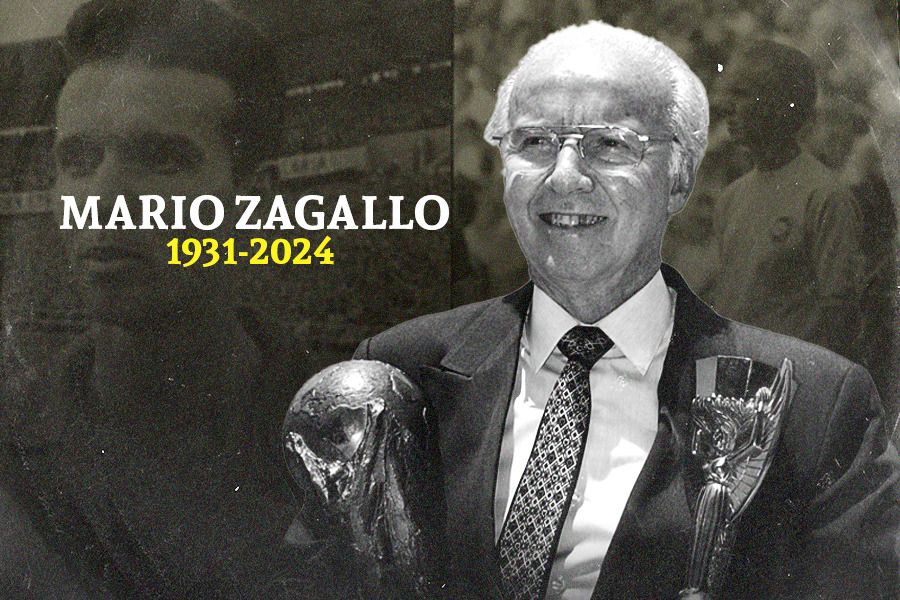 Legenda sepak bola Brasil, Mario Zagallo, (Jovi Arnanda/Skor.id).