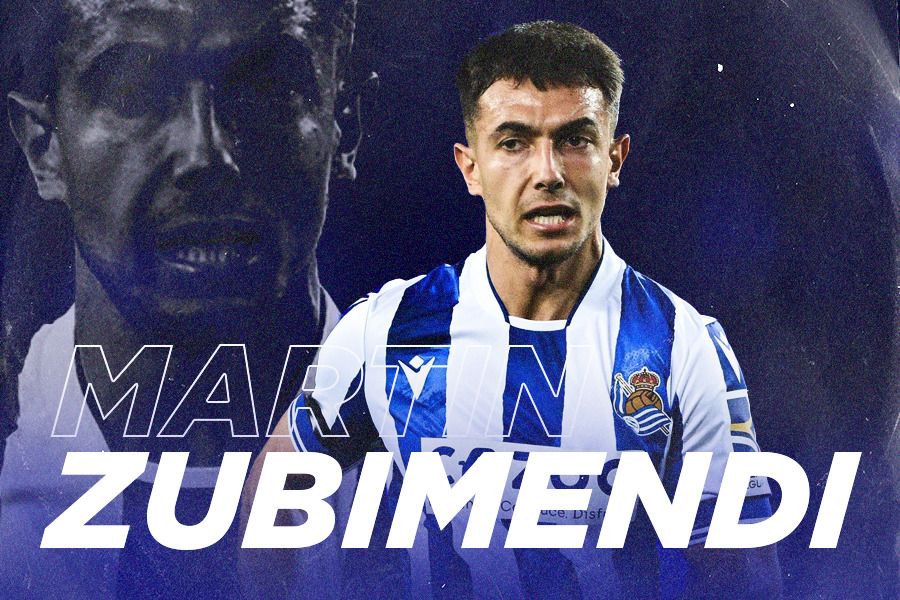 Gelandang bertahan Real Sociedad, Martin Zubimendi. (Jovi Arnanda/Skor.id).