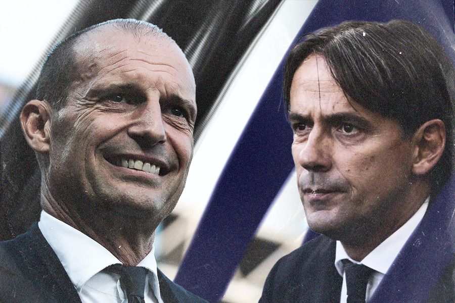 Juventus vs Inter Milan: Massimiliano Allegri 9, Simone Inzaghi 5
