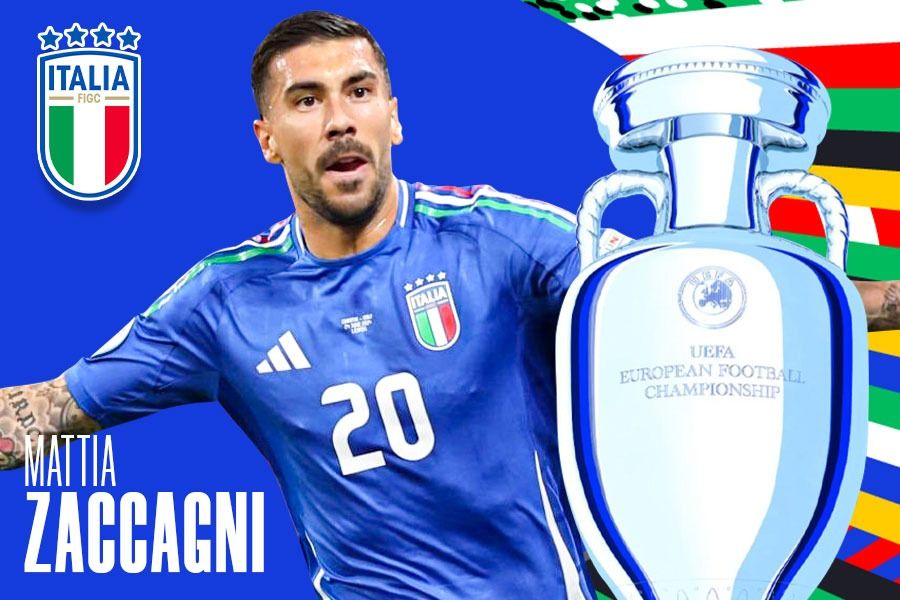 Mattia Zaccagni bintang Timnas Italia di Euro 2024. (Yusuf/Skor.id).