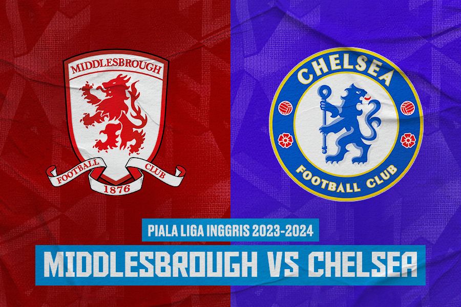 Middlesbrough vs Chelsea di Piala Liga Inggris 2023-2024. (Jovi Arnanda/Skor.id).