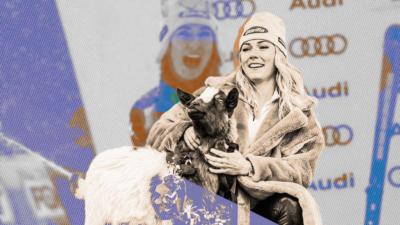 Atlet Ski Alpine Mikaela Shiffrin Rayakan Rekor Juara Dunia dan Dapat Kambing