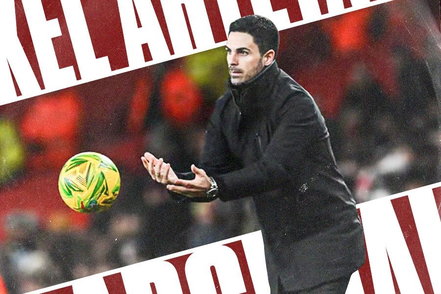 Pelatih Arsenal, Mikel Arteta. (Yusuf/Skor.id).