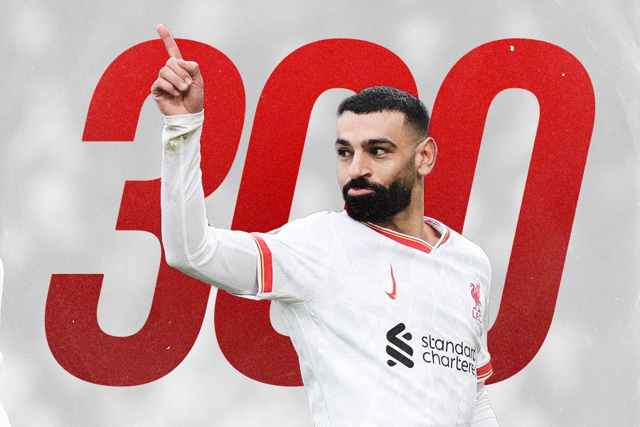 Mohamed Salah telah mencetak 300 gol dalam kariernya di liga top Eropa. (Jovi Arnanda/Skor.id).