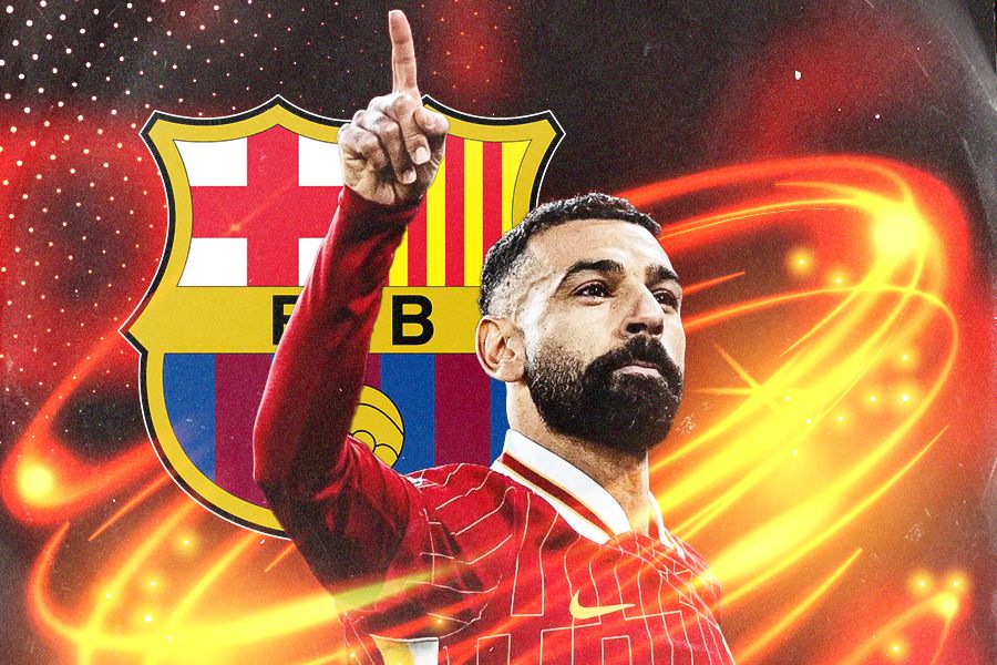 Kontrak winger Liverpool FC Mohamed Salah yang akan habis pada akhir Juni 2025 nanti membuat sejumlah klub besar mengejarnya, termasuk FC Barcelona. (Jovi Arnanda/Skor.id)