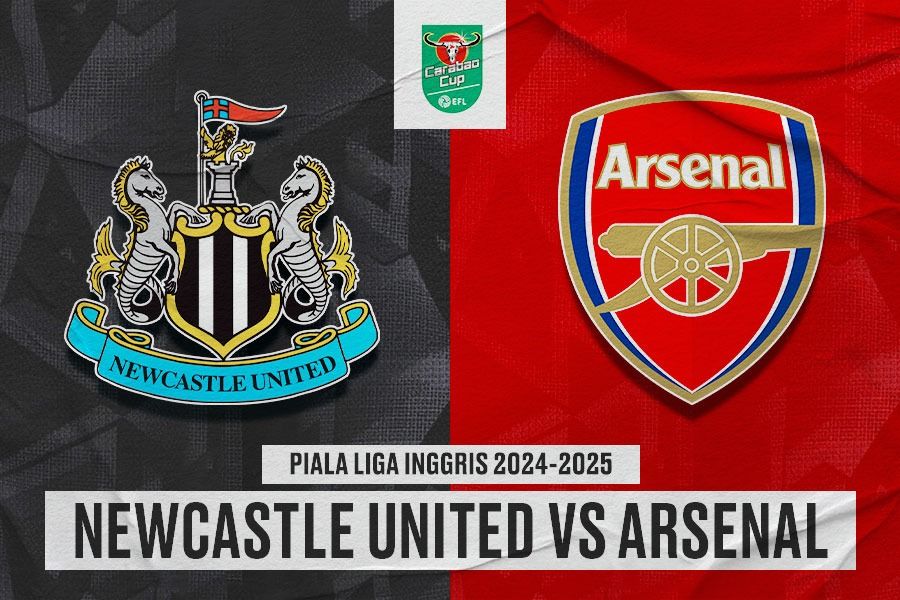 Laga Newcastle United vs Arsenal di Piala Liga Inggris 2024-2025 digelar pada Kamis (6/2/2025) pukul 03.00 WIB. (Yusuf/Skor.id).