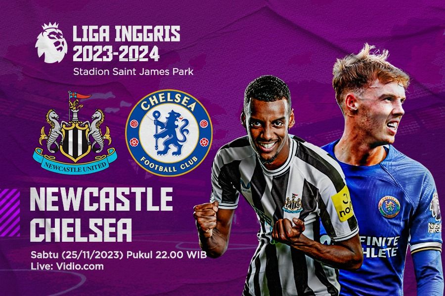 Pertandingan Liga Inggris 2023-2024 antara Newcastle United vs Chelsea. (Rahmat Ari Hidayat/Skor.id).