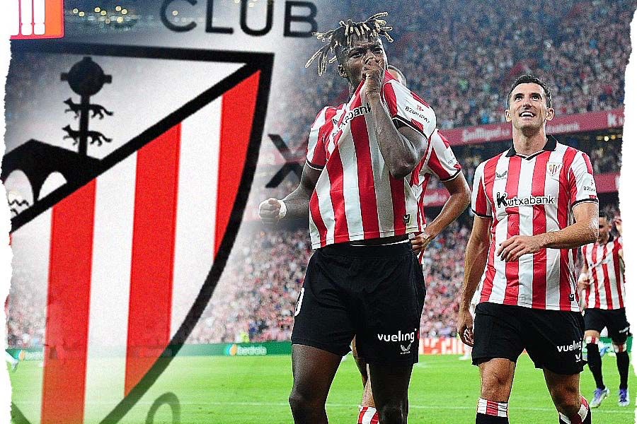Bintang Athletic Bilbao, Nico Williams. (Foto: LaLiga, Grafis: Deni Sulaeman/Skor.id).