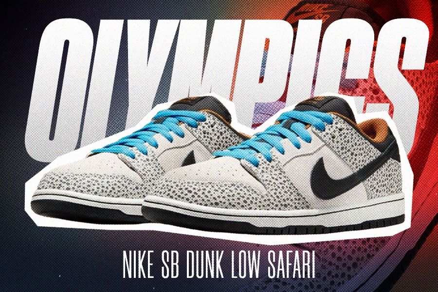 Nike SB Dunk Low “Olympic Safari” akan dirilis pada 9 Agustus 2024. (M. Yusuf/Skor.id) 