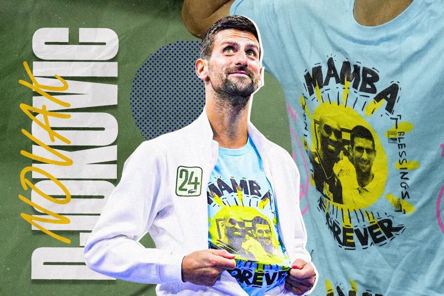 Novak Djokovic kaus Kobe Bryant
