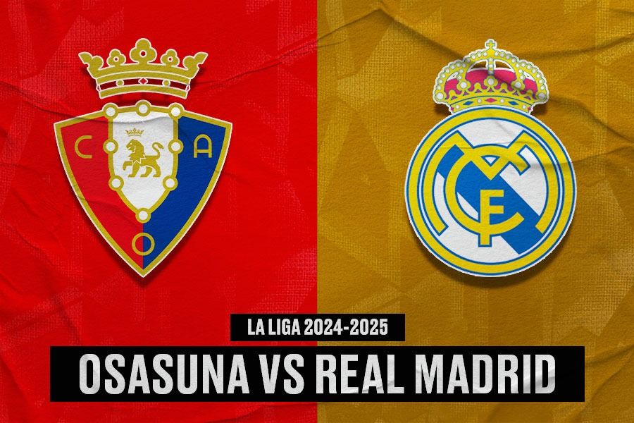 Laga Osasuna vs Real Madrid di La Liga 2024-2025 akan digelar pada Sabtu (15/2/2025) pukul 22.15 WIB. (Yusuf/Skor.id).