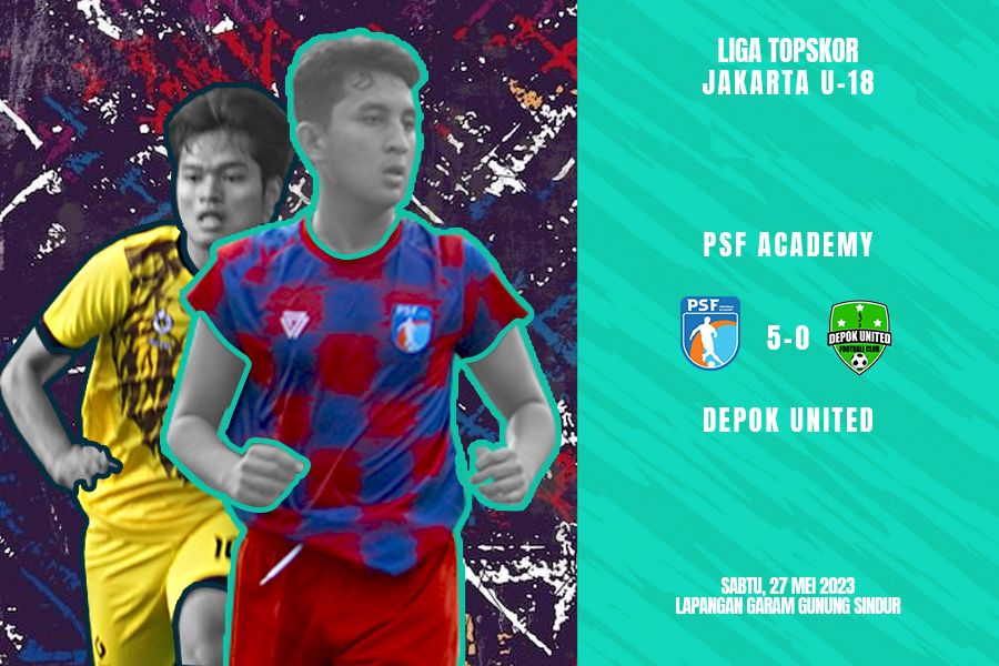 Hasil Liga TopSkor U-18: Rotasi Pemain, PSF Academy Menang Telak Atas Depok United