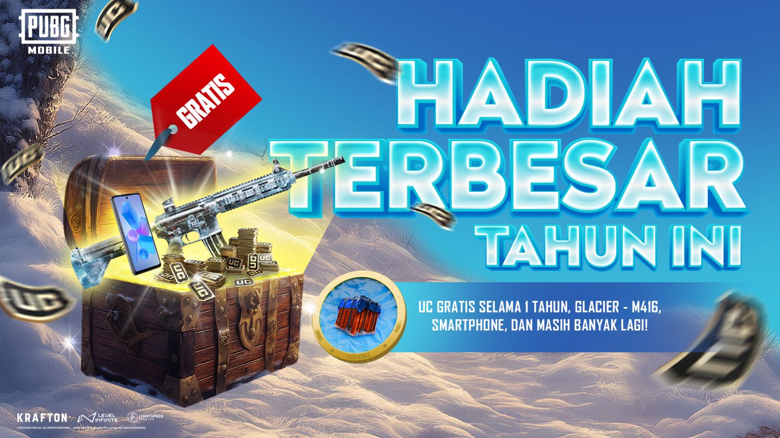 PUBG Mobile membagikan hadiah akhir tahun. (PUBG Mobile)