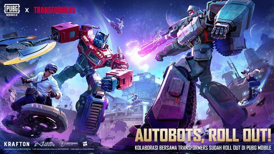 Update patch terbaru yang menampilkan kolaborasi PUBG Mobile x Transformers. (PUBG Mobile)