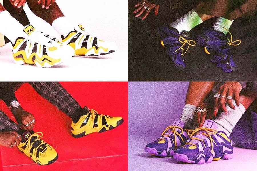 Paket Adidas Crazy 8 Low HBCU, dari kiri atas searah jarum jam: Crazy 8 Alabama State, Crazy 8 Prairie View, Crazy 8 Alcorn State, dan Crazy 8 Grambling State. (Rahmat Ari Hidayat/Skor.id).