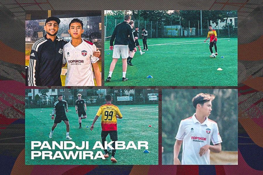 Pandji Akbar saat trial dengan salah satu klub di Jerman. 