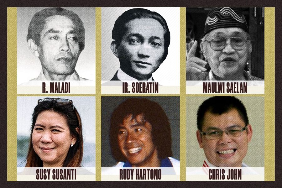 Para tokoh dan mantan atlet di foto atas rasanya sudah pantas mendapat gelar pahlawan nasional. (Rahmat Ari Hidayat/Skor.id)