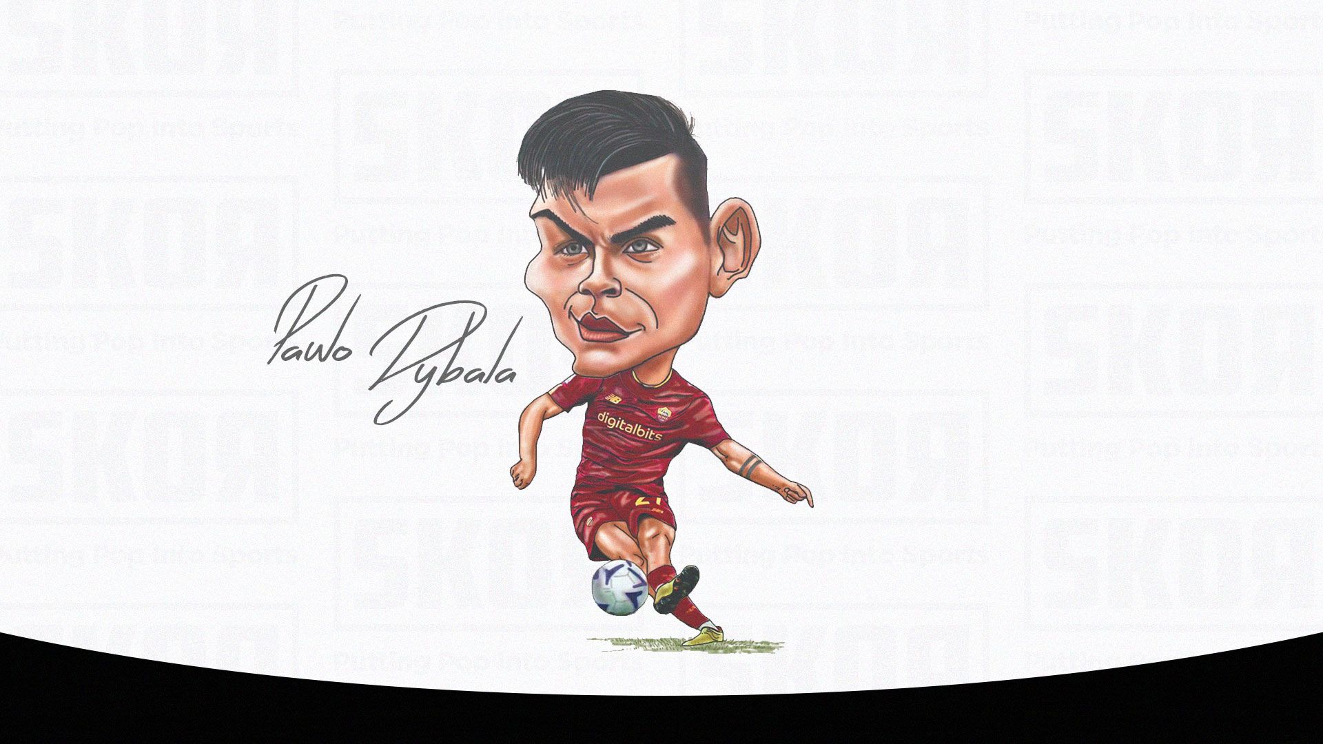 Ilustrasi bintang AS Roma, Paulo Dybala. (Abdul Rohim/Skor.id).