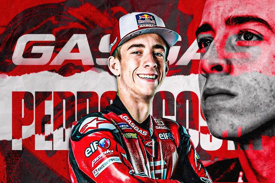 Pedro Acosta dari Tim GasGas Factory Racing Tech3 finis podium hanya pada balapan keduanya di MotoGP 2024. (Dede Mauladi/Skor.id)