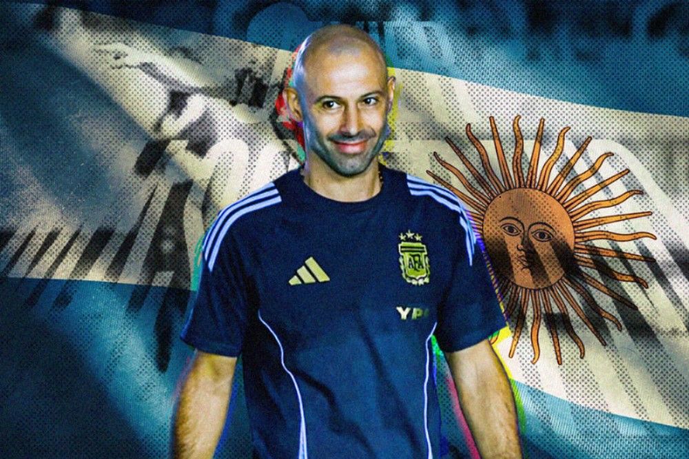 Pelatih Timnas U-23 Argentina di Olimpiade Paris 2024, Javier Mascherano. (Hendy Andika/Skor.id).