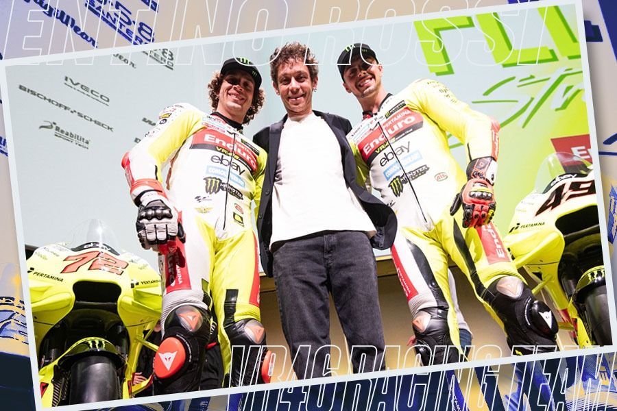Pemilik Pertamina Enduro VR46 Racing Team Valentino Rossi (tengah)