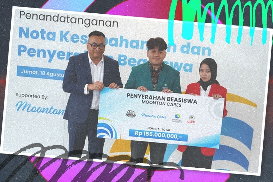 Penyerahan beasiswa Moonton Cares