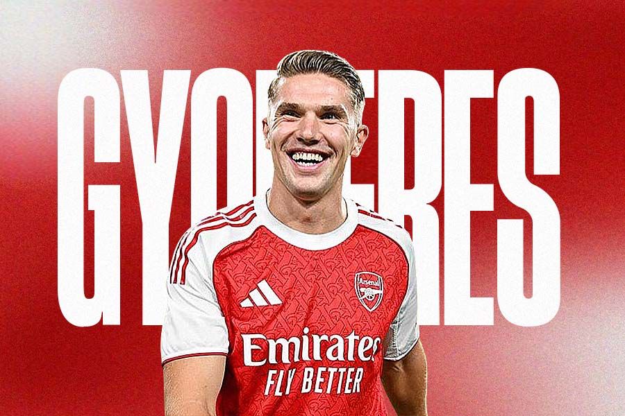Viktor Gyokeres, bergabung ke Arsenal. (Grafis: Deni Sulaeman/Skor.id).