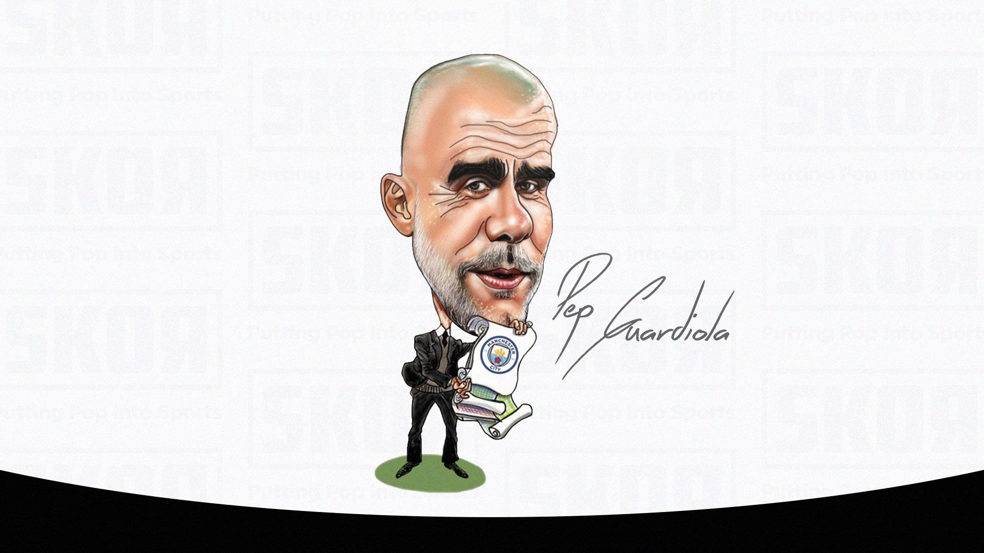 Pelatih Manchester City, Pep Guardiola. (Grafis Abdul Rohim//Skor.id)