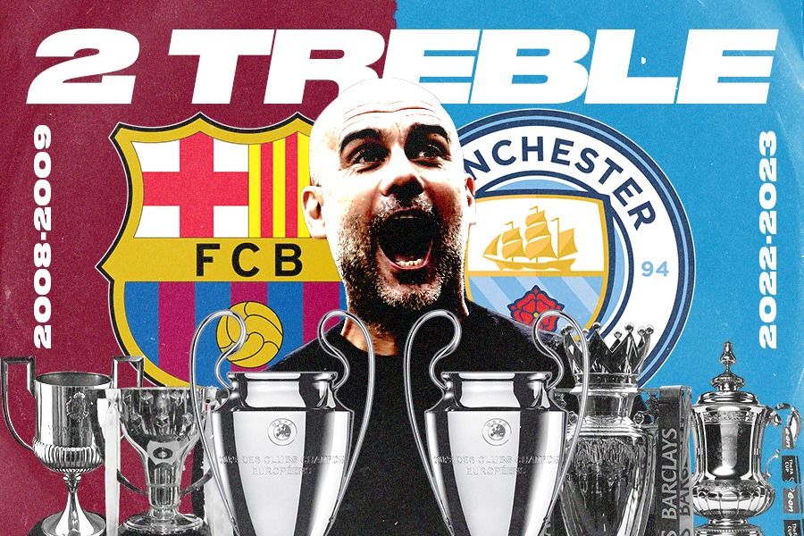 Tidak Ada yang seperti Pep Guardiola, 2 Treble Winners