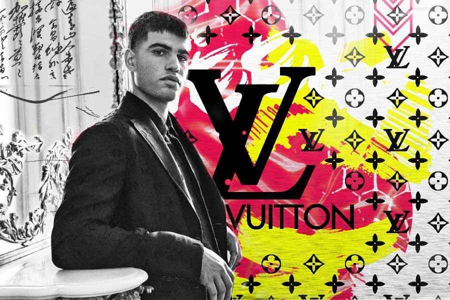 Petenis putra nomor 1 dunia Carlos Alvaraz tampil stylish dalam iklan Louis Vuitton (Rahmat Ari Hidayat/Skor.id).