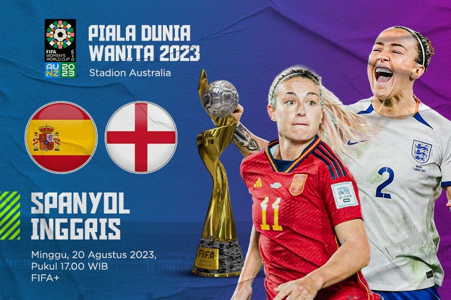 Final Piala Dunia Wanita 2023 Spanyol vs Inggris, Alexia Putellas vs Lucy Bronze, Minggu (20/8/2023) ini. (Dede Mauladi/Skor.id).