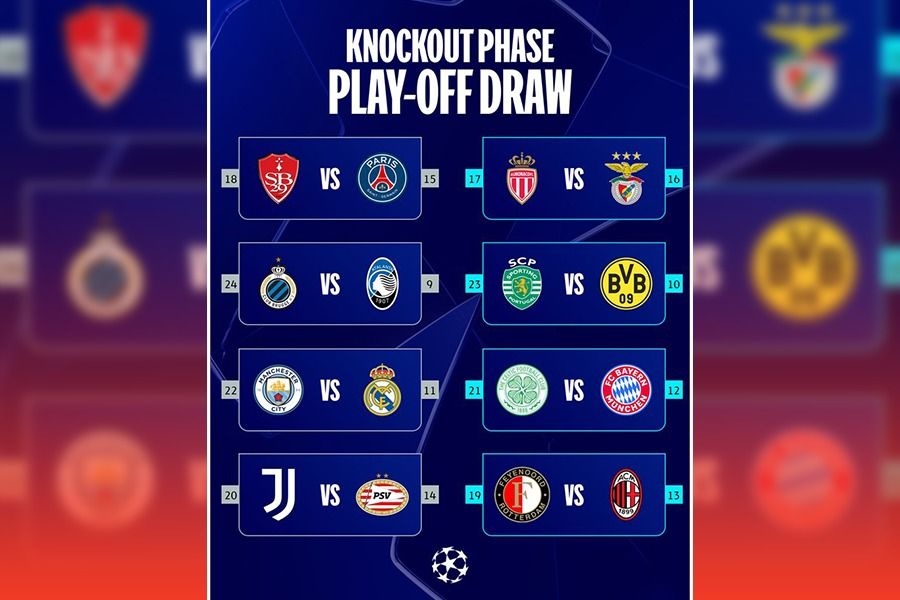 Playoff Fase Gugur Liga Champions 2024-2025 Pekan Ini, Diwarnai Duel Sengit Manchester City vs Real Madrid