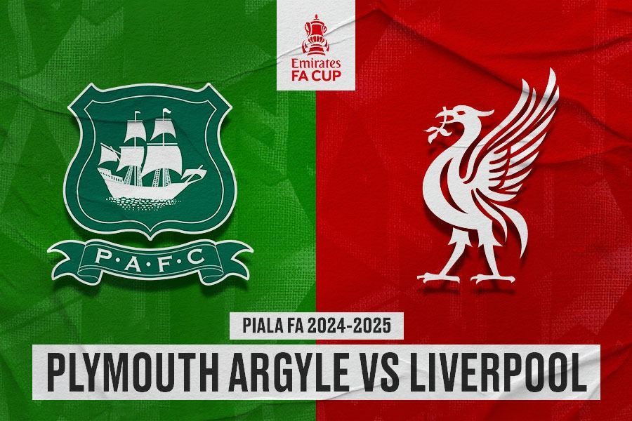 Plymouth Argyle vs Liverpool di Piala FA 2024-2025 akan digelar pada Minggu (9/2/2025) pukul 22.00 WIB. (Yusuf/Skor.id).