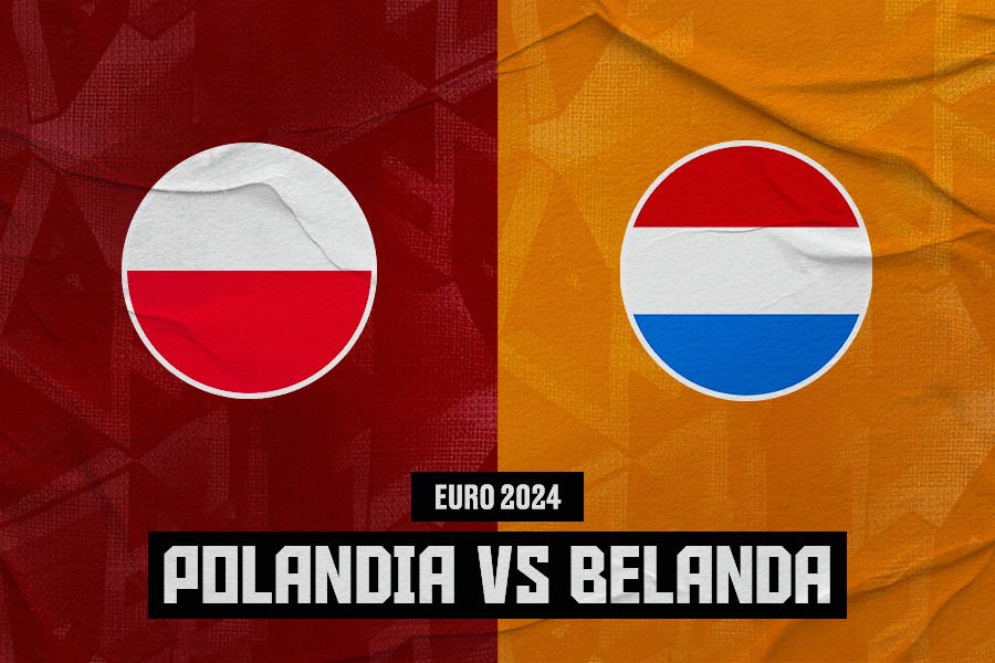 Polandia vs Belanda di Euro 2024. (Jovi Arnanda/Skor.id).