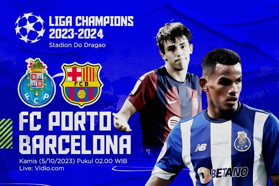 Barcelona akan tandang lawan FC Porto di laga kedua fase grup Liga Champions 2023-2024, Kamis (5/10/2023) pukul 02.00 WIB. (Dede Mauladi/Skor.id).