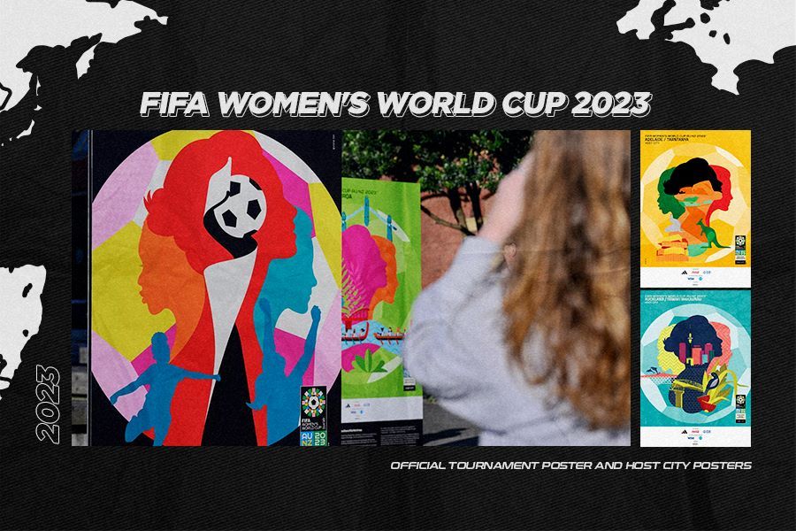 Poster-poster Piala Dunia Wanita 2023 memiliki arti khusus. (Rahmat Ari H/Skor.id)