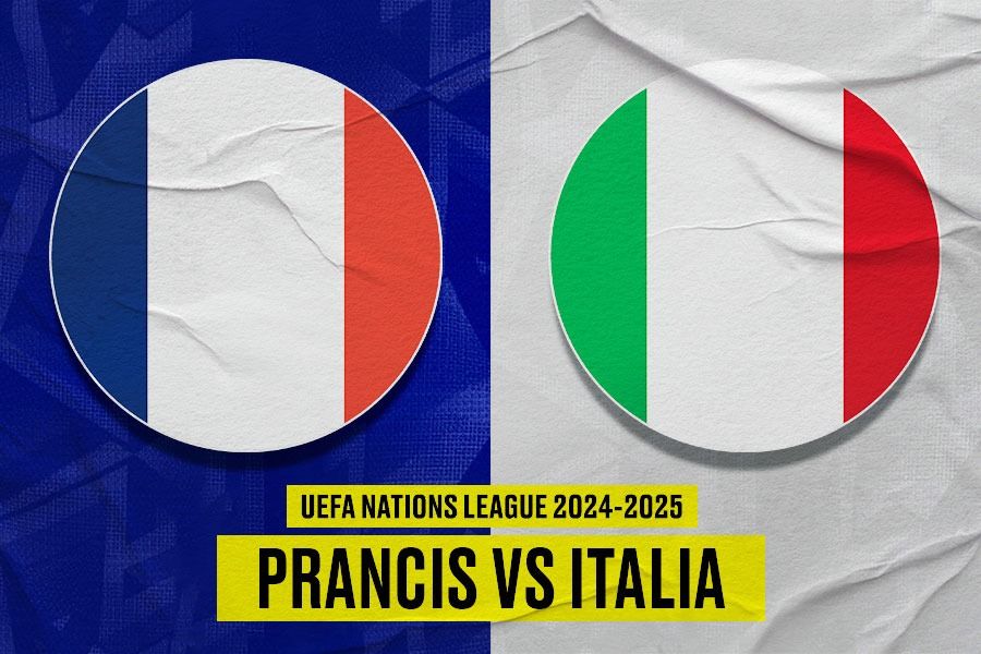 Laga Prancis vs Italia di UEFA Nations League 2024-2025. (Yusuf/Skor.id).